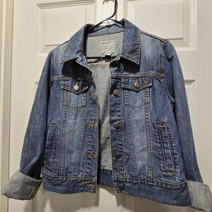 Vintage Old Navy Jacket Denim Y2K Distressed 100% Cotton Med Western Barn Work